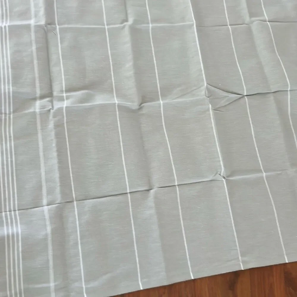 NWT Linum Home Gray striped throw blanket lightweight cotton made in turkey with